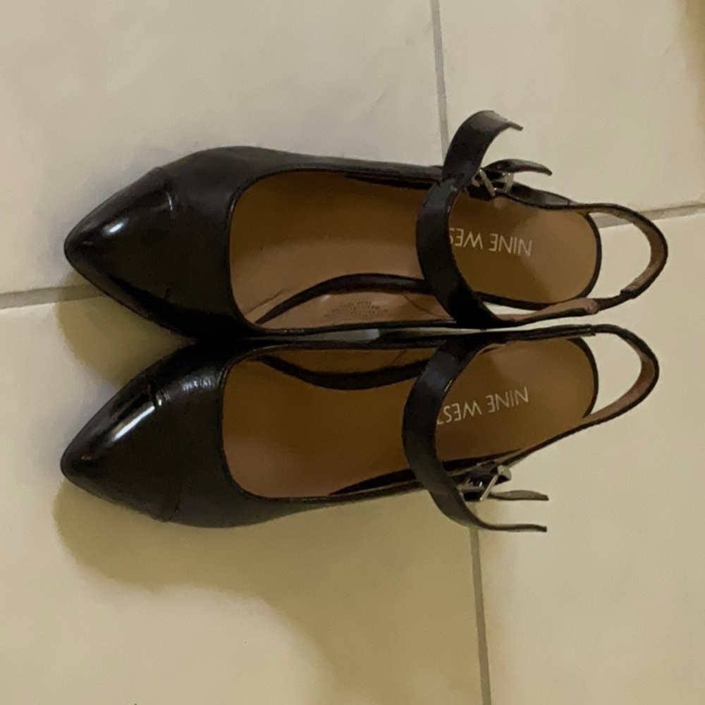 The Nine West are a size six in a classic black